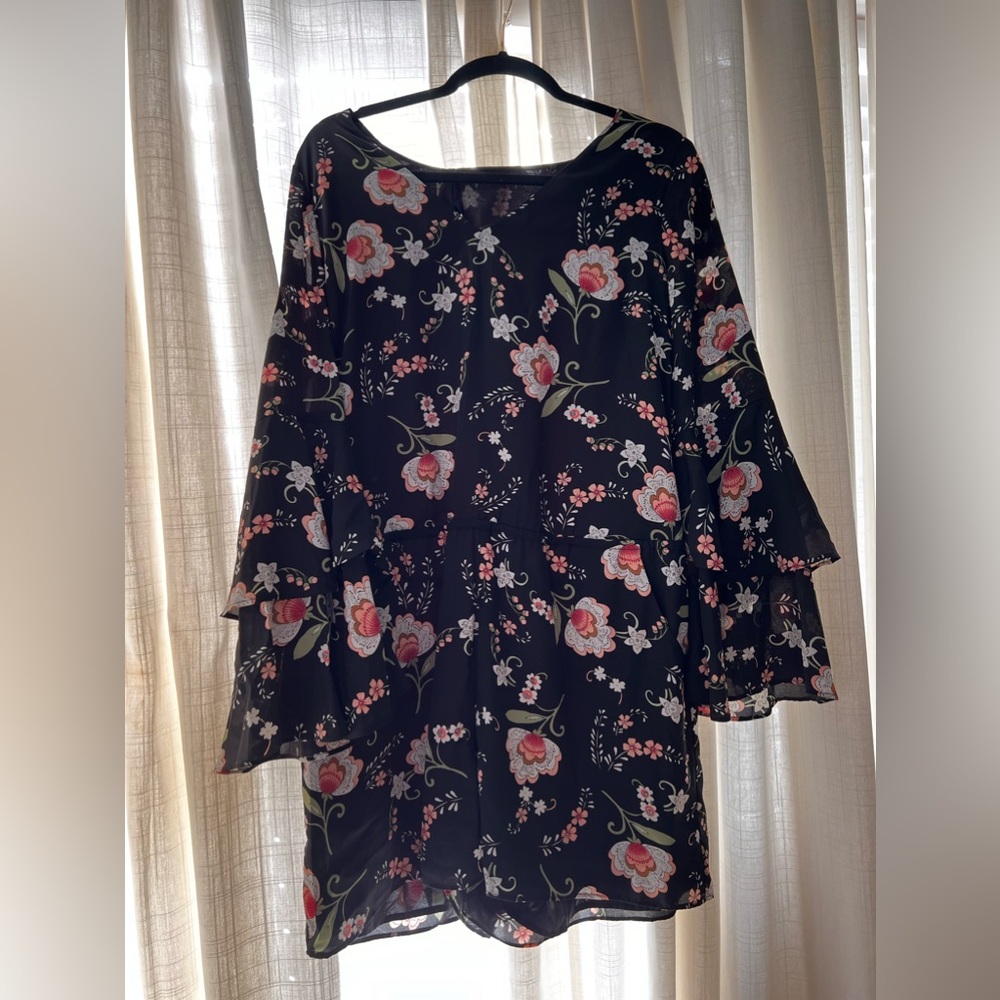 Kaari Blue Floral Romper